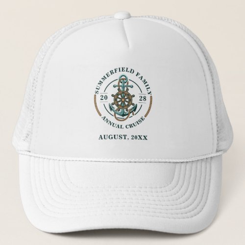 Matching Nautical Family Reunion Boat Trip Custom Trucker Hat