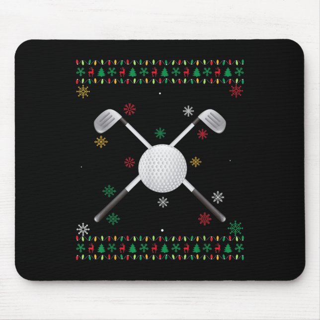 Matching Outfits For Holiday Party Golf Ugly Chris Mouse Pad (Front)