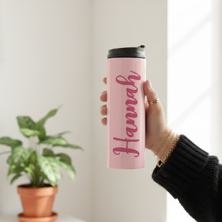 Matching Pink Bridal Party Tumbler for Bridesmaids
