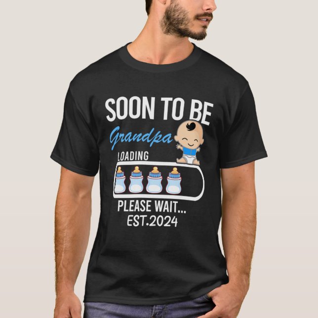 Matching Pregnancy Announcemen  Soon To Be Grandpa T-Shirt (Front)