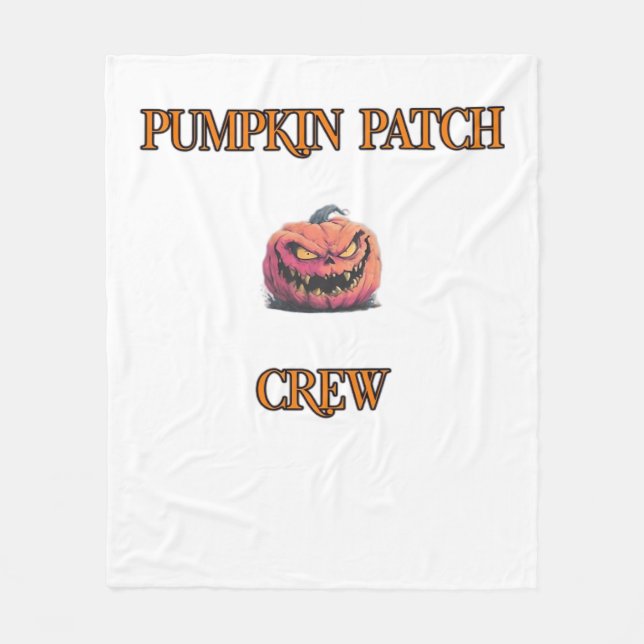 Matching Pumpkin Patch Crew For Family Trip Classi Fleece Blanket (Front)