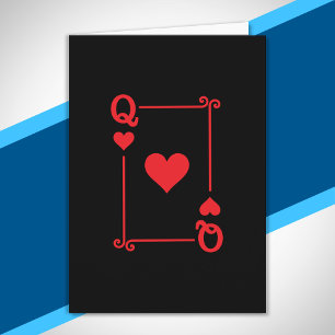 Matching Queen Hearts Suit Playing Cards Modern