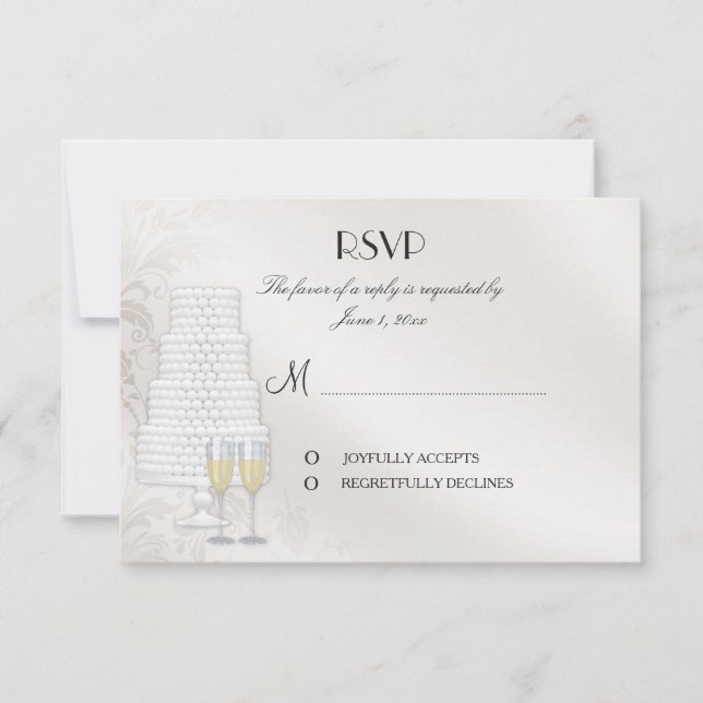 Matching RSVP Card for Gay Wedding Invitation (Front)