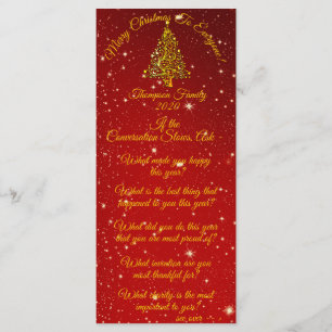Matching Set Christmas Conversation Starters Card