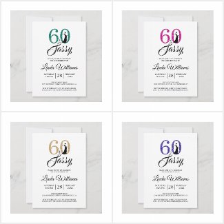 Matching sets - 60th Birthday Invitation