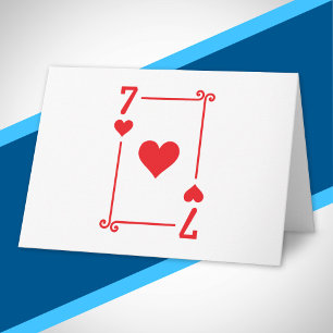 Matching Seven Hearts Suit Playing Cards Modern 7