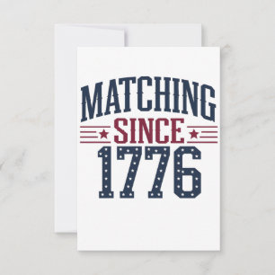 Matching Since 1776 250th Anniversary 4th of July Thank You Card