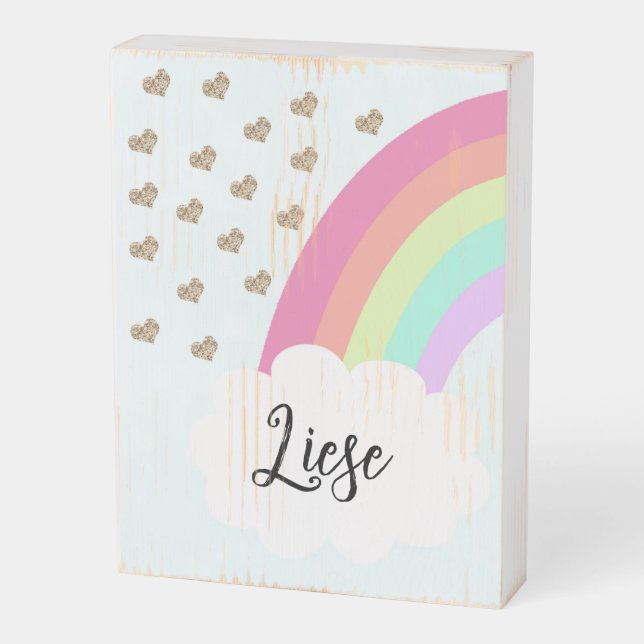 Matching Sister Rainbows Left Arch Sign (Angled Vertical)