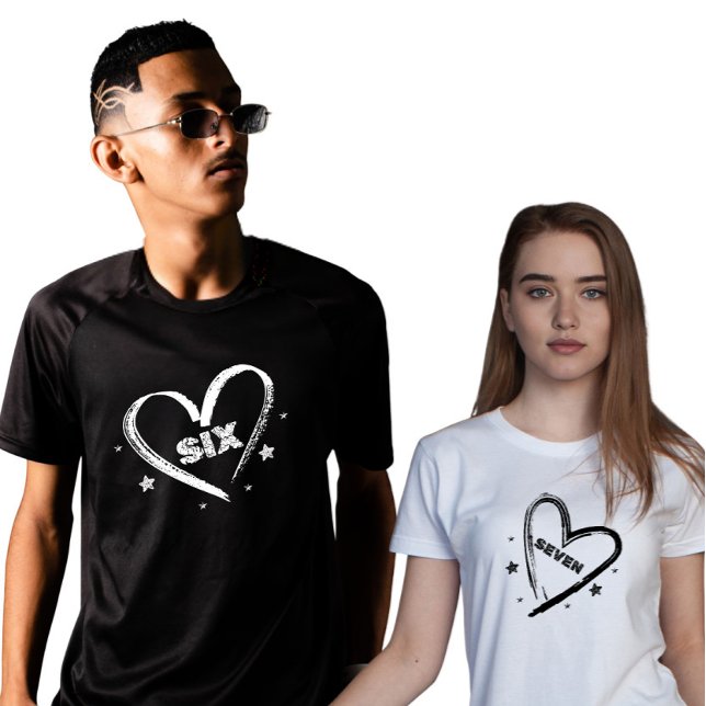 Matching Six and Seven Couple Women T-Shirt (Creator Uploaded)