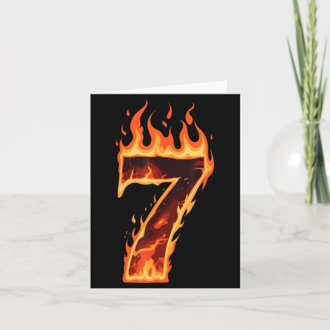 Matching Six Seven Flaming Ice Funny Meme 67 Coupl Card (Front)