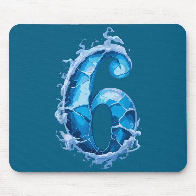 Matching Six Seven Flaming Ice Funny Meme 67 Coupl Mouse Pad (Front)