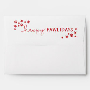 Matching Snowflake Happy Pawlidays Holiday Envelope