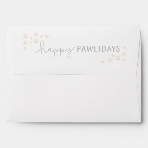 Matching Snowflake Happy Pawlidays Holiday Envelope
