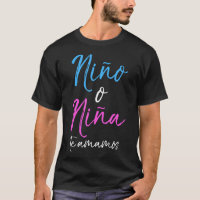 Matching Spanish Gender Reveal Shirts NiÃ±o o NiÃ±