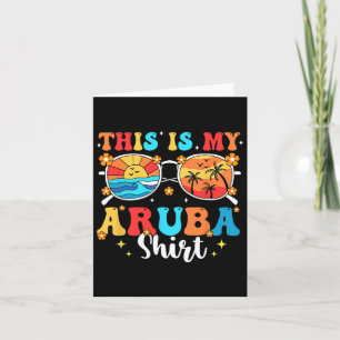 Matching Summer Family Vacation Beach Trip Aruba  Card