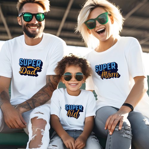 Matching Super Mom  Super Kid Sidekick Mother Kid Tri_Blend Shirt