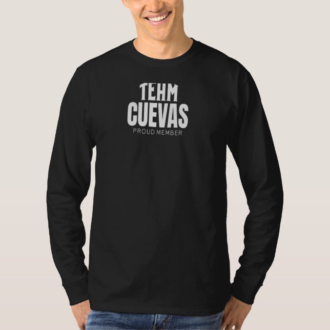 Matching Team Cuevas Proud Member Cuevas Family T-Shirt (Front)