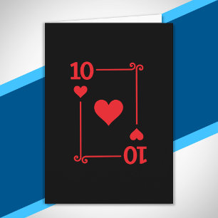 Matching Ten Hearts Suit Playing Cards Modern 10