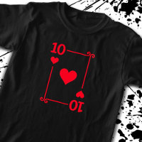 Matching Ten Hearts Suit Playing Cards Modern 10