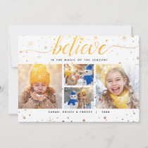Matching Text Effect BELIEVE in the Magic Holidays Holiday Card