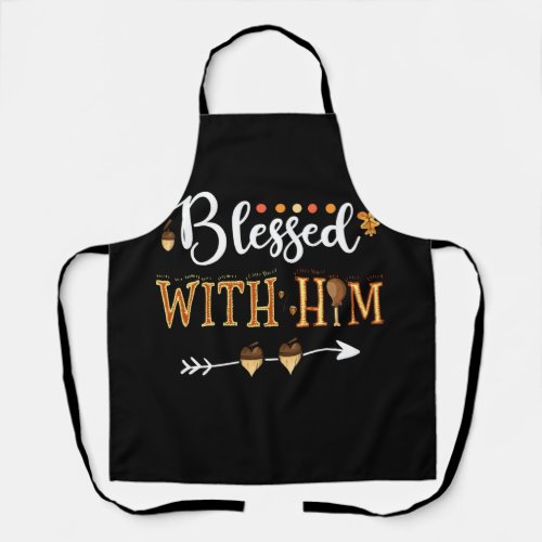 Matching Thanksgiving Couples Pair Blessed Apron