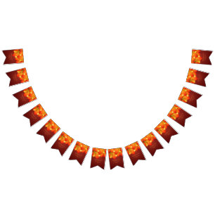 Matching Thanksgiving Orange Leaf Name Year Bunting Flags