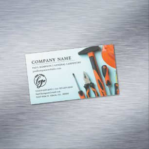 Matching Toolset   Handyman Construction Themed Business Card Magnet