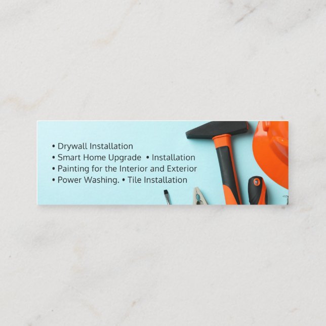 Matching Toolset | Handyman + Services Calling Card (Back)