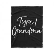 Matching Type 1 Diabetes Family Gift Quote Type 1  Fleece Blanket