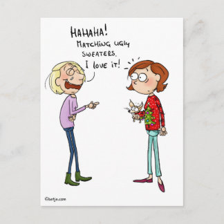 Matching Ugly Sweaters postcard