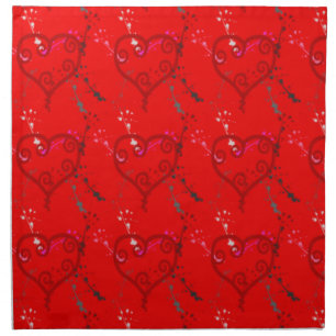 Matching Valentine's Day Napkin Sets - Red Hearts