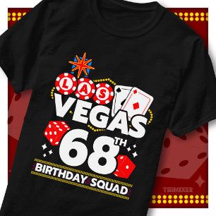 Matching Vegas 68th Birthday Squad Casino Party T-Shirt