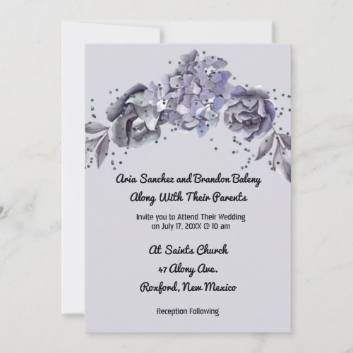 Matching Wedding Invitation Slate BlueInvitation