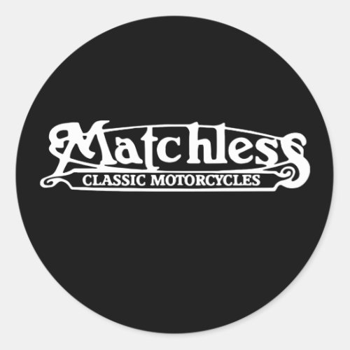 Matchless Bike Motorcycle T_Shirts Classic Round Sticker
