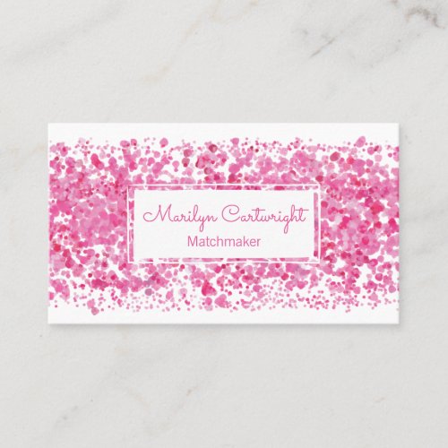 Matchmaker Pink Speckle Business Card