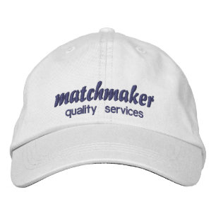 matchmaker works with guarantee joke embroidered baseball cap