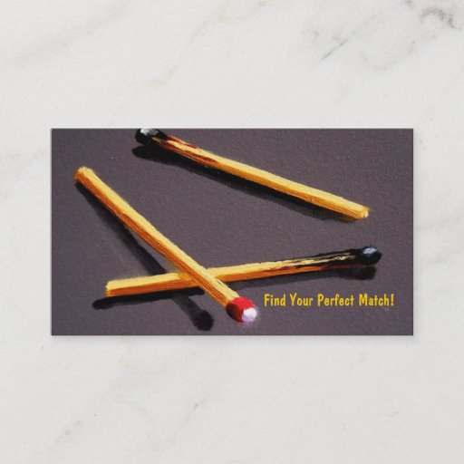 Customizable MATCHMAKER'S BUSINESS CARD: Three Matches