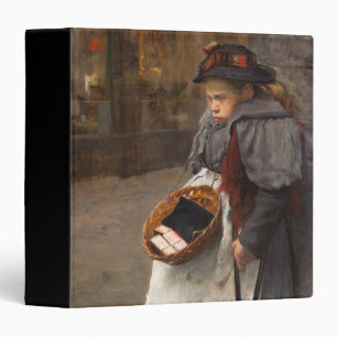 Matchstick Girl Poor Street Urchin Urban Poverty 3 Ring Binder