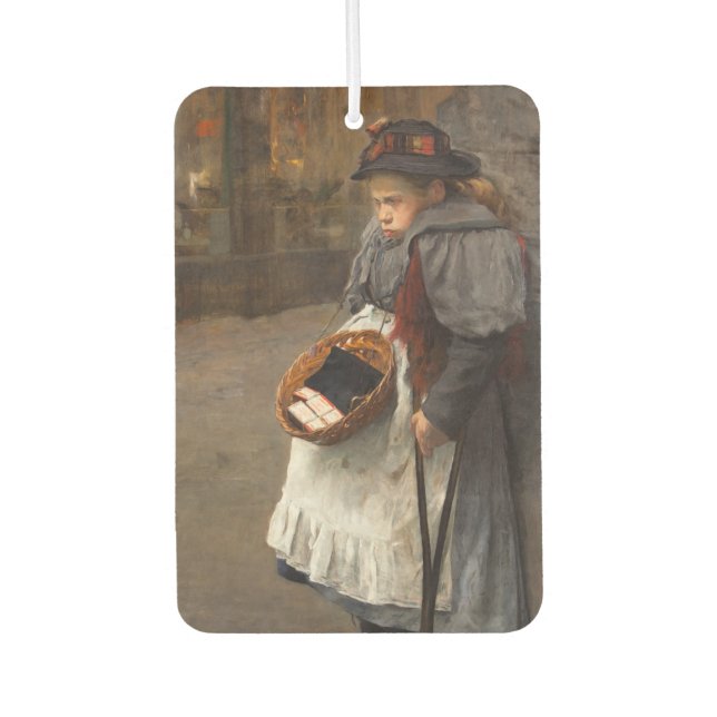 Matchstick Girl Poor Street Urchin Urban Poverty   Air Freshener (Front)