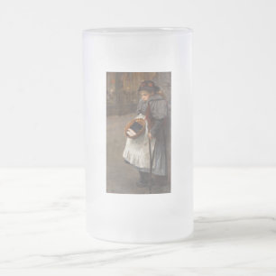 Matchstick Girl Poor Street Urchin Urban Poverty Frosted Glass Beer Mug
