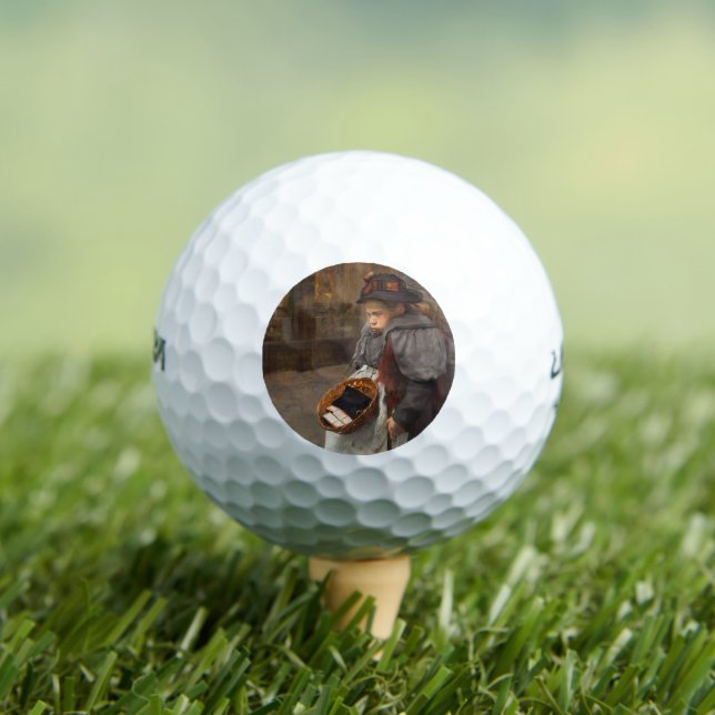 Matchstick Girl Poor Street Urchin Urban Poverty   Golf Balls (Insitu Tee)
