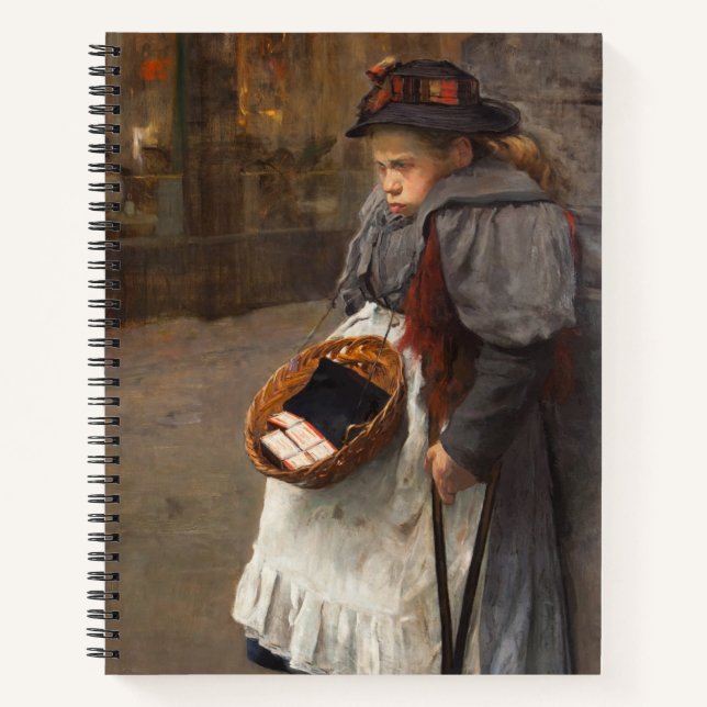 Matchstick Girl Poor Street Urchin Urban Poverty   Notebook (Front)