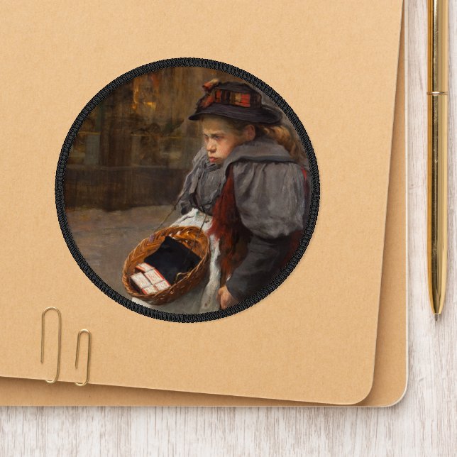 Matchstick Girl Poor Street Urchin Urban Poverty   Patch (On Shoe Tip)