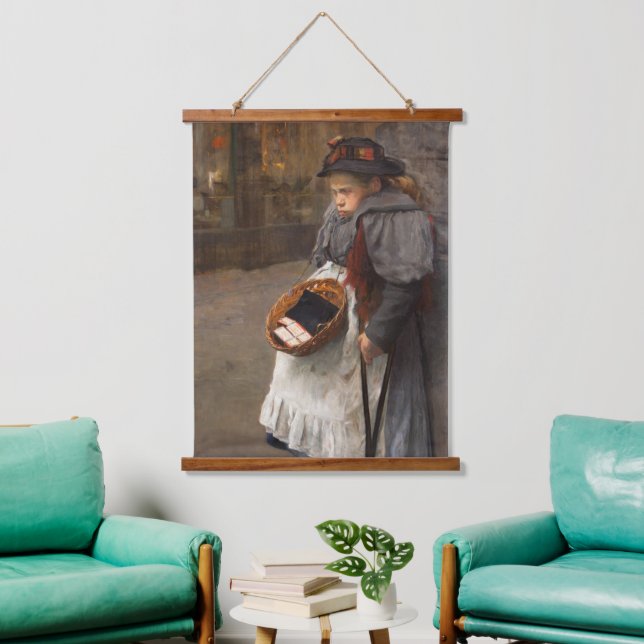Matchstick Girl Urban Poverty Street Urchin  Hanging Tapestry (Living Room)