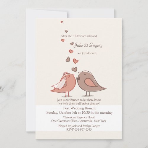 Mated Post Wedding Brunch Invitation