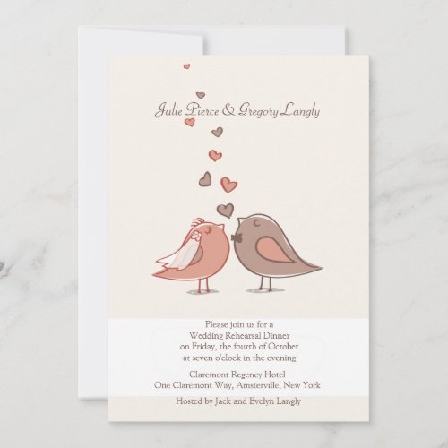 Mated Wedding Rehearsal Dinner Invitation