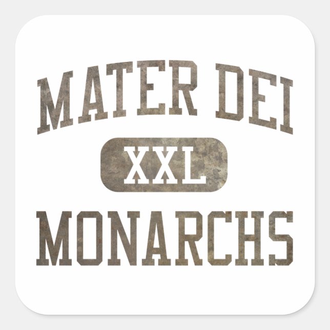 Mater Dei Monarchs Athletics Square Sticker (Front)