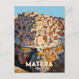 Matera Italy Sassi Travel Scene Postcard