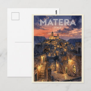 Matera Italy Vintage Travel Postcard