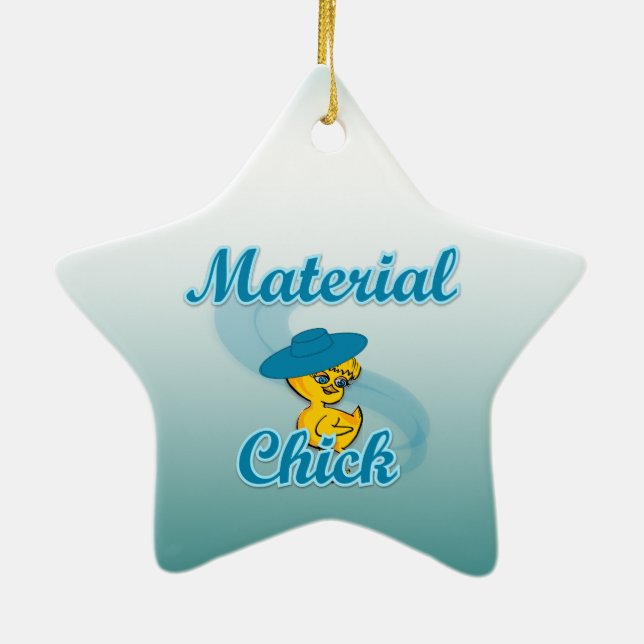 Material Chick #3 Ceramic Ornament (Back)
